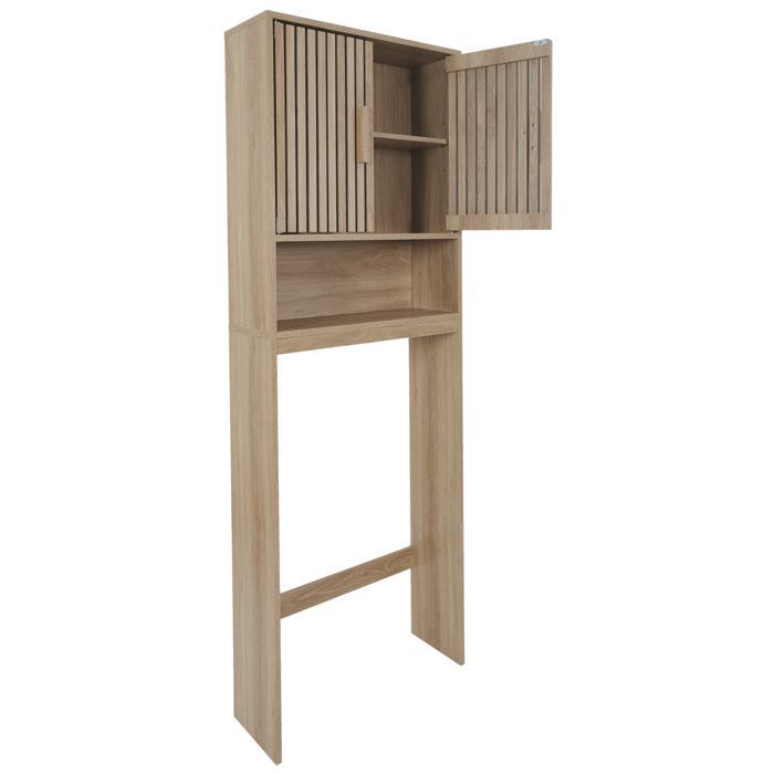 Meuble De Salle De Bain - Home Deco Factory - Klaus - Rangement - Rustique Chic - Marron