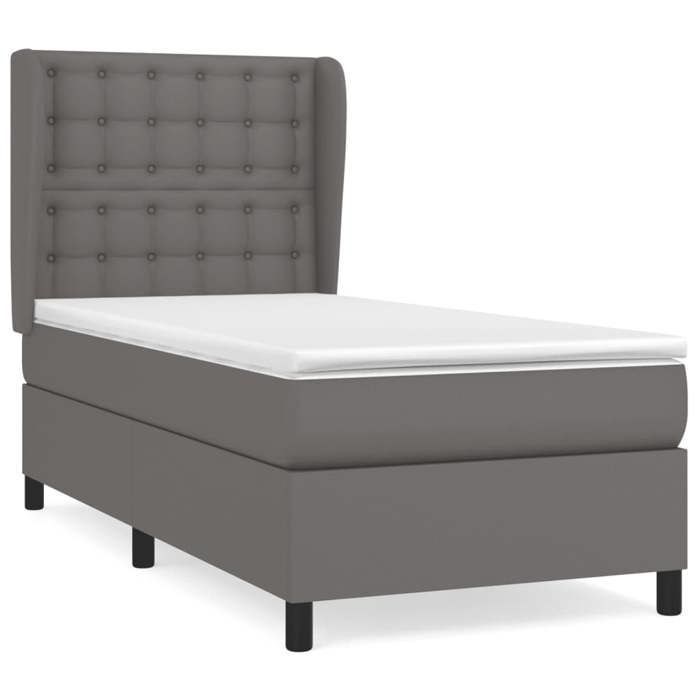 Slatted bed base with mattress - Maison Exclusive - Faux leather - 80x200 cm - Maximum relaxation