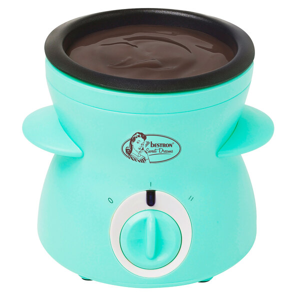 Mini fondue de ciocolată, turcoaz