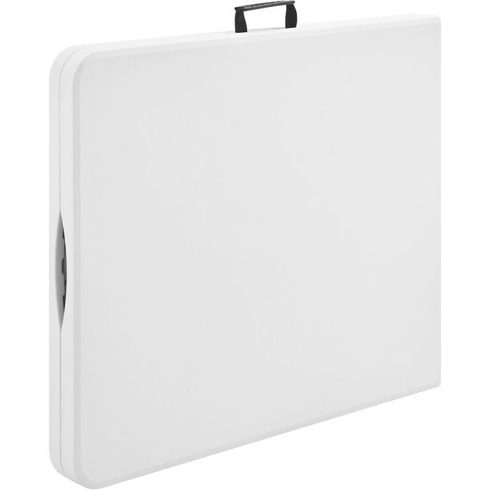 Mesa de recepción plegable - TERRANOVA - Blanca - Estructura de acero y tablero de polietileno HDPE - 8 personas - 180 x 74 x 73,5 cm