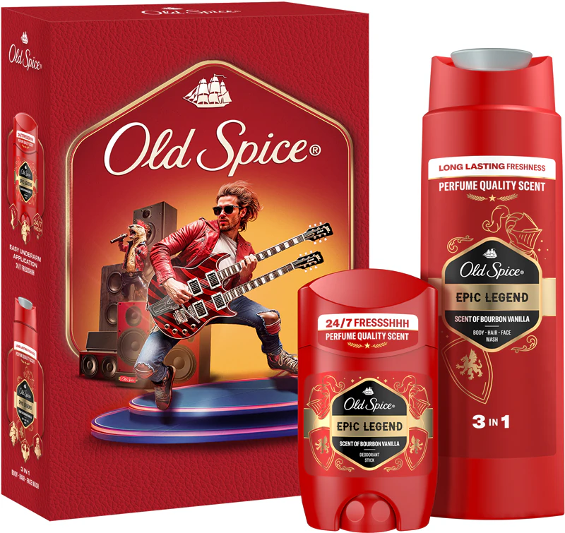 Kit de presente Old Spice Epic Legend Rockstar para homens