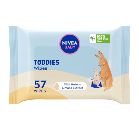 NIVEA BABY Toddies chusteczki oczyszczające dla dzieci 57 sztuk