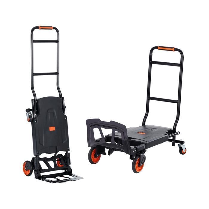 Carretilla de mano - VEVOR - Carretilla/plataforma plegable de aluminio 2 en 1, capacidad de 136 kg, robusta
