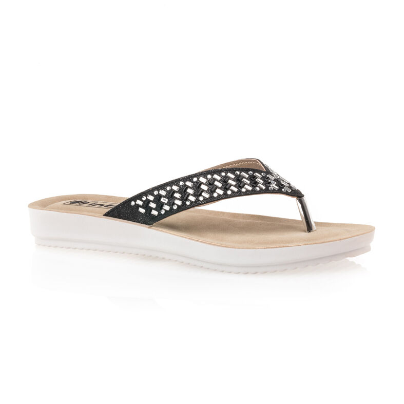 Chanclas negras para mujer / Sandalias de dedo