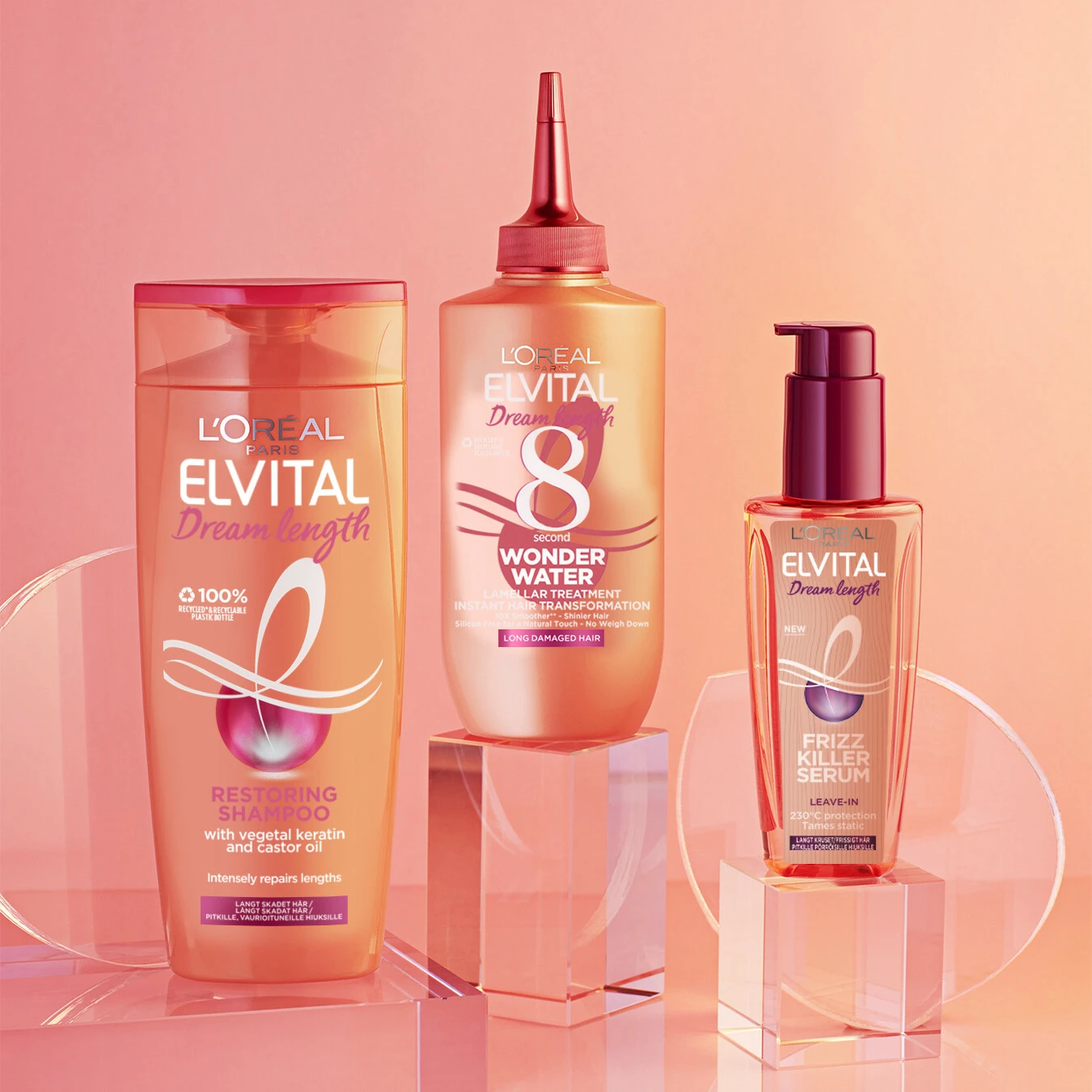 Șampon Elvital Dream Lengths pentru păr lung 250 ml - L'Oréal Paris