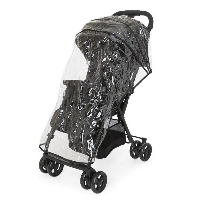 Cochecito compacto CHICCO Ohlala 3 - Desde el nacimiento - Hasta 15 kg - Respaldo reclinable - Barra de seguridad - Negro azabache