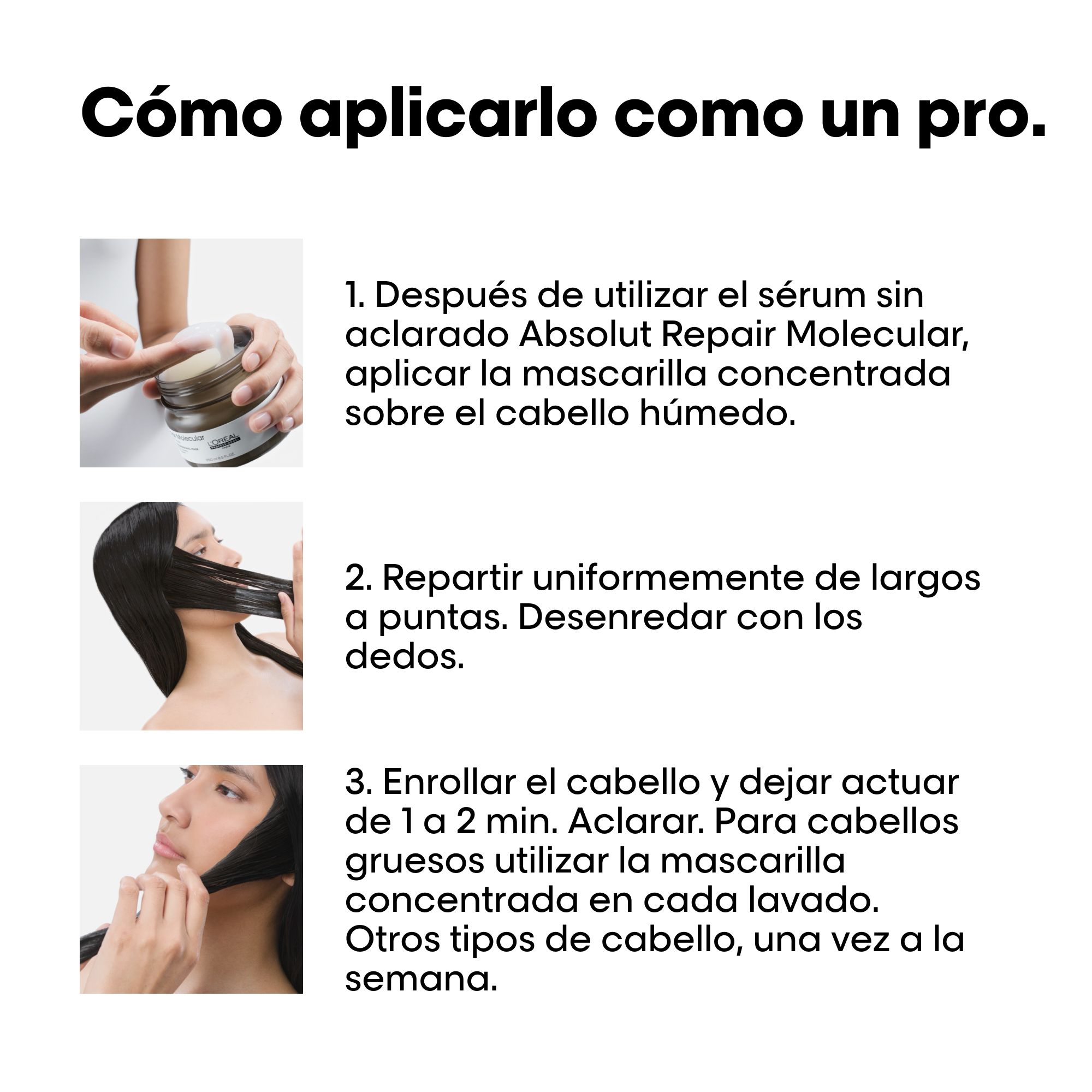 Serie Expert Absolut Repair Molekularna maska Profesionalne frizerske maske