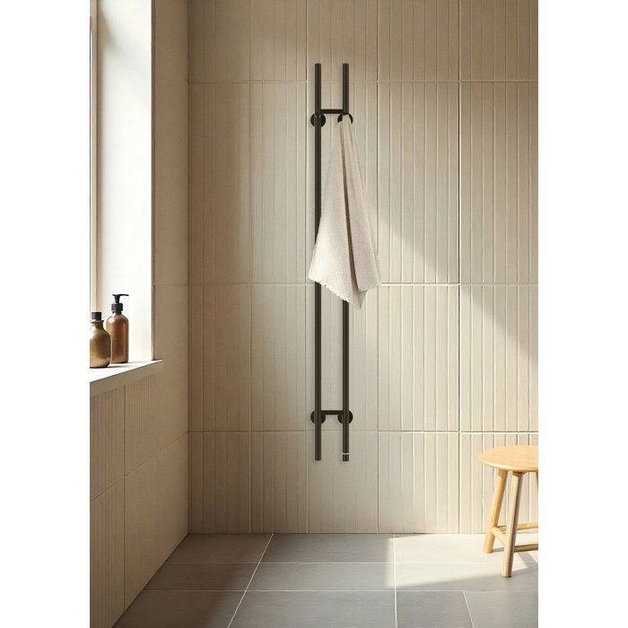 Sèche-serviettes électrique - Create - Design vertical - 60W/120W - Acier inoxydable