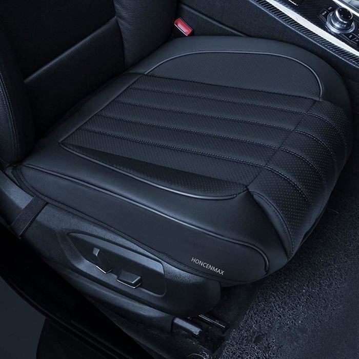 Funda para asiento de coche, cojín para conductor y pasajero delantero con almohada de soporte, 2 piezas PZCC