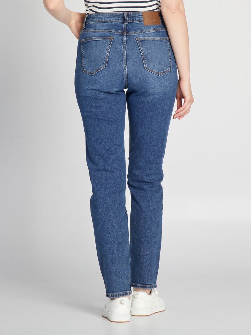 Pantalones vaqueros de talle alto regulares - 38/28L - AZUL