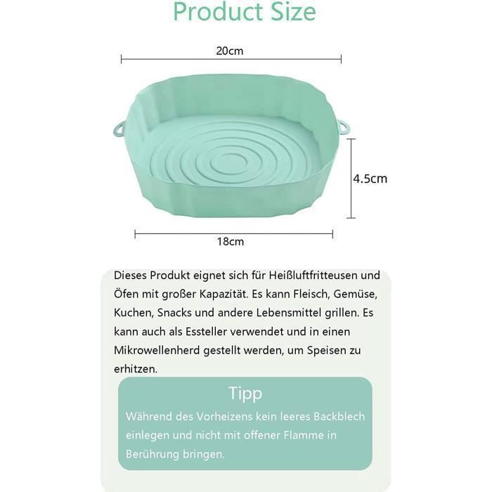 Accessoire Air Fryer - MARSEE - 3 Pièces - Silicone - 20 cm - Résistant aux hautes températures