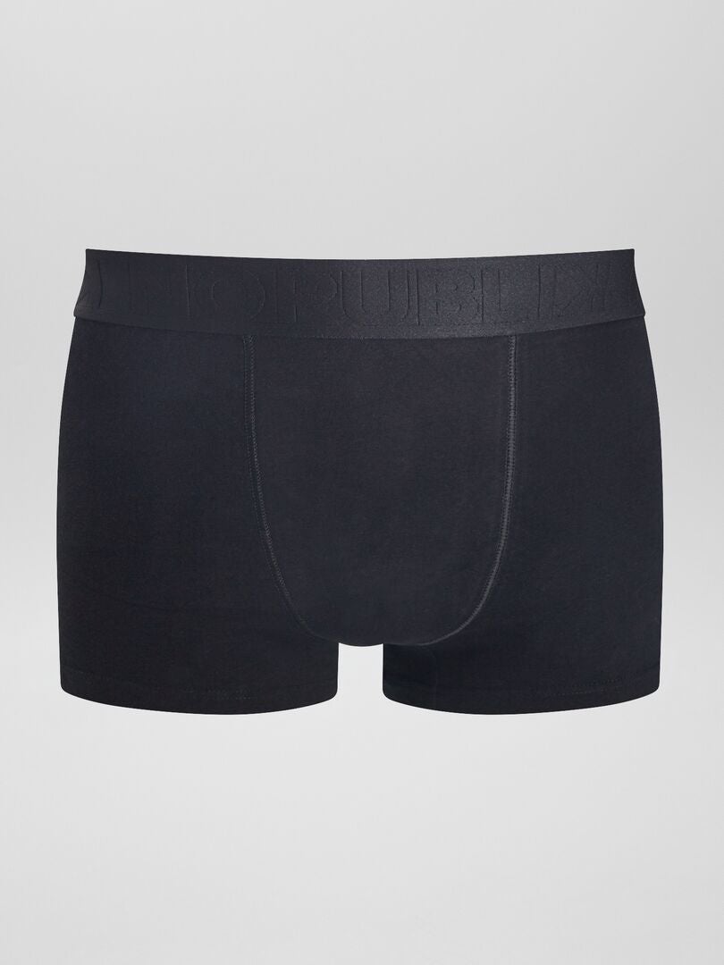 Conjunto de 3 calzoncillos bóxer 'No Publik' - NEGRO