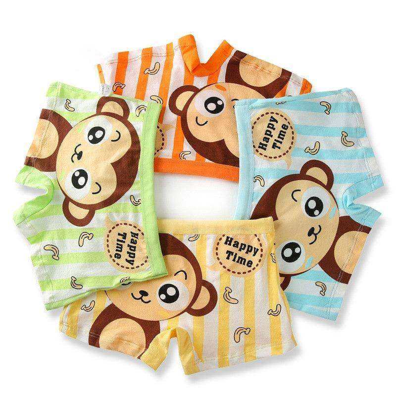 Lot de 6 sous-vêtements pour garçons : shorts, boxers confortables, motifs dessins animés