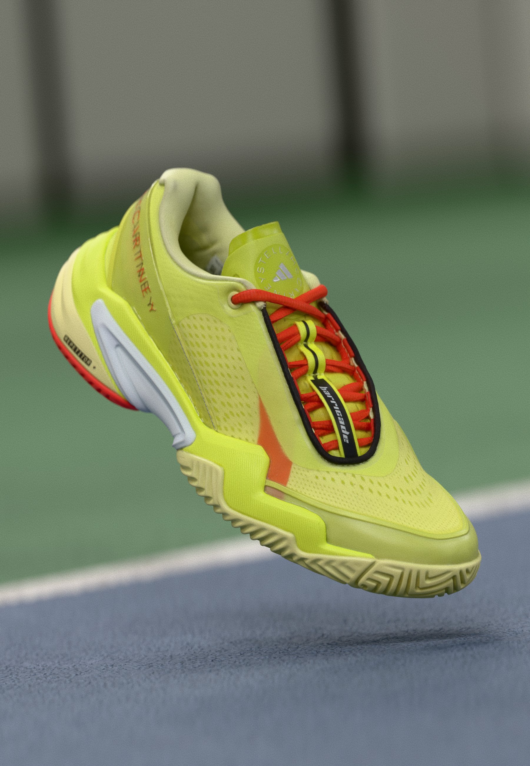 adidas Performance ASMC BARRICADE - Chaussures de tennis multicourts - Bahia Glow/Jaune glacé/Orange universitaire
