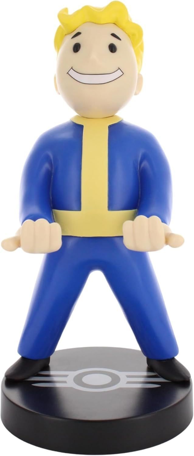 Statuetta Fallout Vault Boy - EXQUISITE GAMING - Cable Guys - Cavo USB incluso - Supporto per smartphone o piccoli accessori - 20 cm