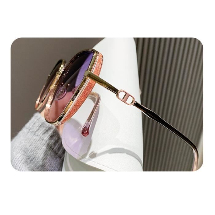 Lunettes de soleil femme - Nouveauté 2023 - protection solaire et uv - lunettes de soleil polariseur premium-Or rose & flocons rose
