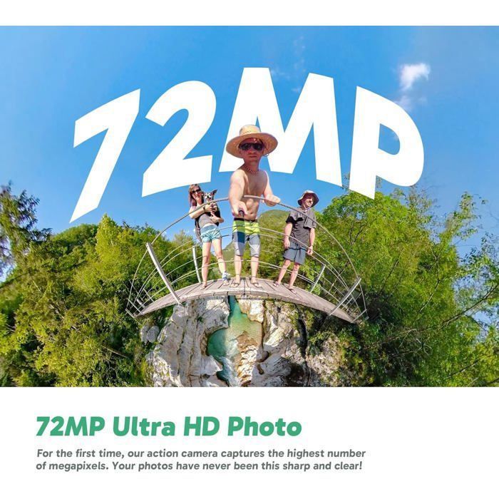 AKASO Camera Sport à 360° avec 5.7K 360 Vidéo Capteurs 48MP 1/2