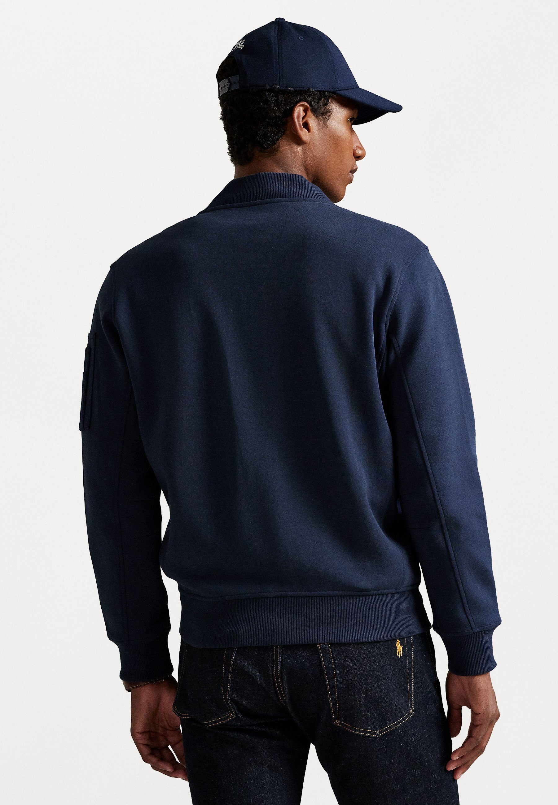 Polo Ralph Lauren dubbelgebreide bomberjack - Sweatshirt met rits - marineblauw