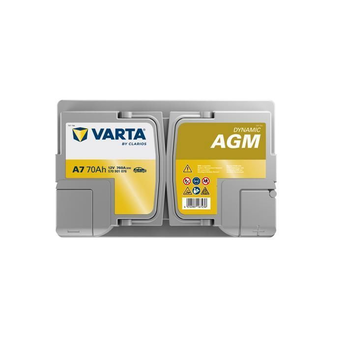 Batería Start-Stop VARTA A7 SILVER dynamic AGM XEV Ready 12V 70Ah 760A