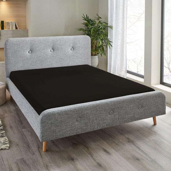 Jerseylakan, 180-200 x 200 cm, svart