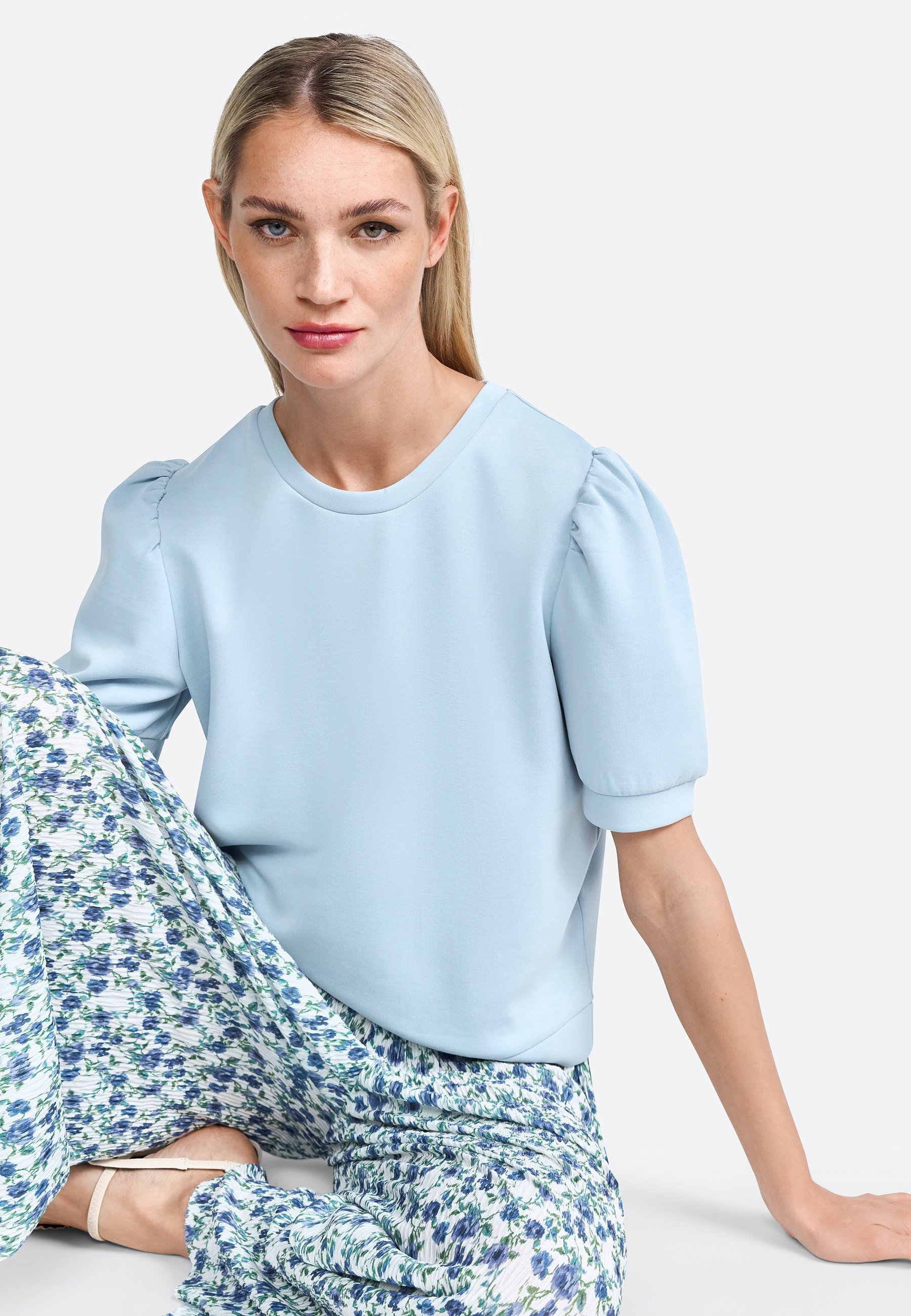 T-shirt basic Rich & Royal - cielo sereno