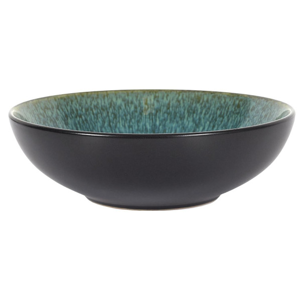 TALERZ DO ZUPY Elia 18,5 cm zielony CERAMICZNY retro