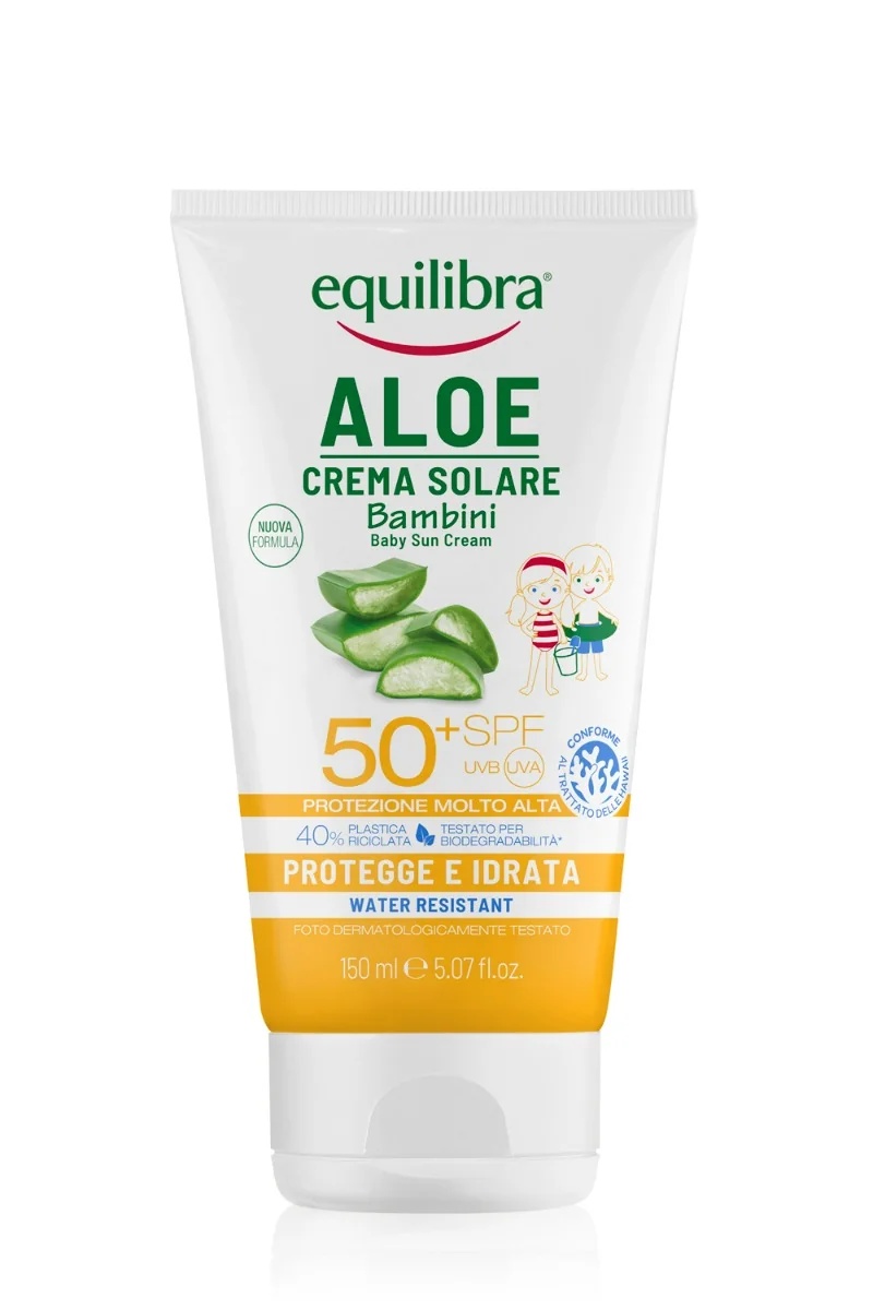 EQUILIBRA Protector solar infantil Equilibra SPF 50+ 150 ml para piel sensible infantil