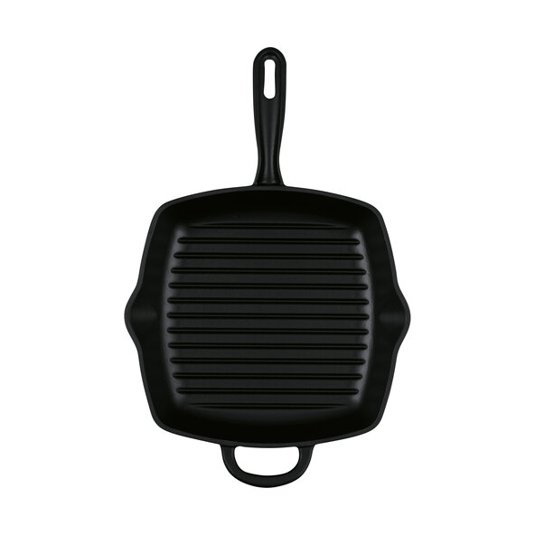 Valurautainen grillipannu, musta