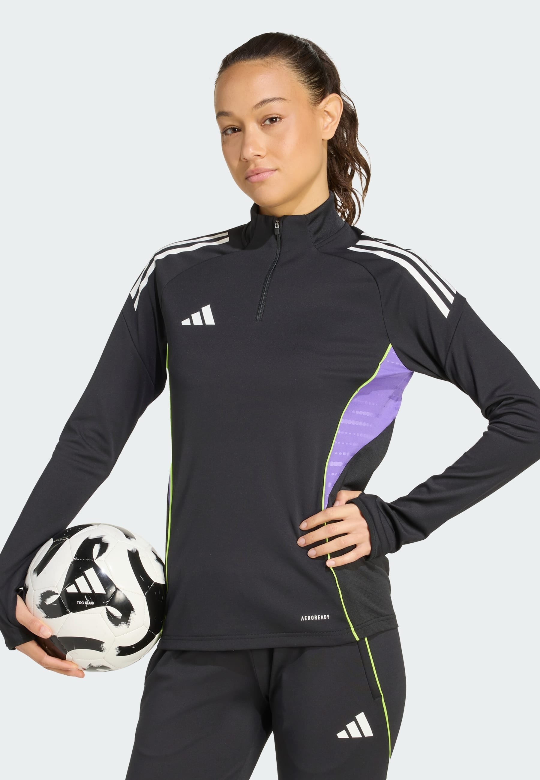 adidas Performance TIRO25C – Langarmshirt – Schwarz-Lila Rush