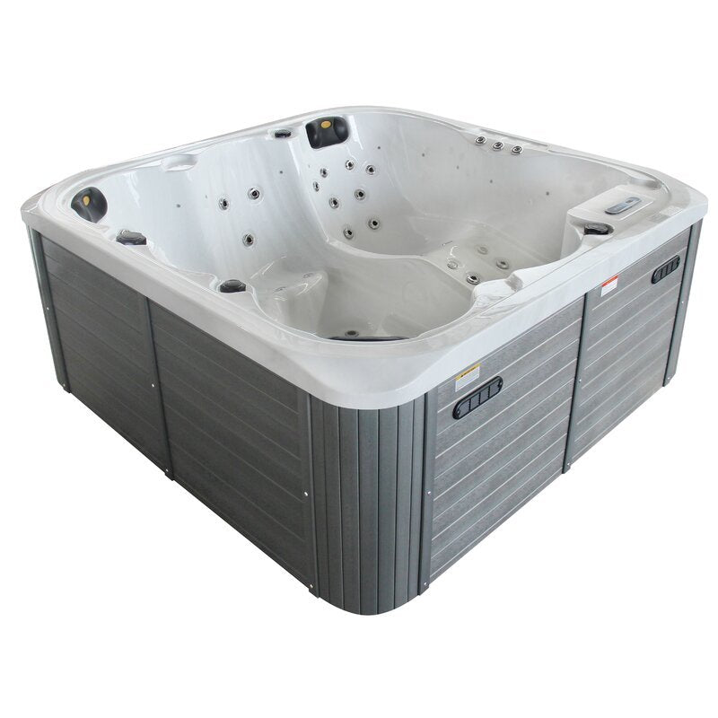 Sol 72 Outdoor Aire 6 - Persoons 54 - Jet Acryl Vierkante Jacuzzi met Ozonator in Grijs