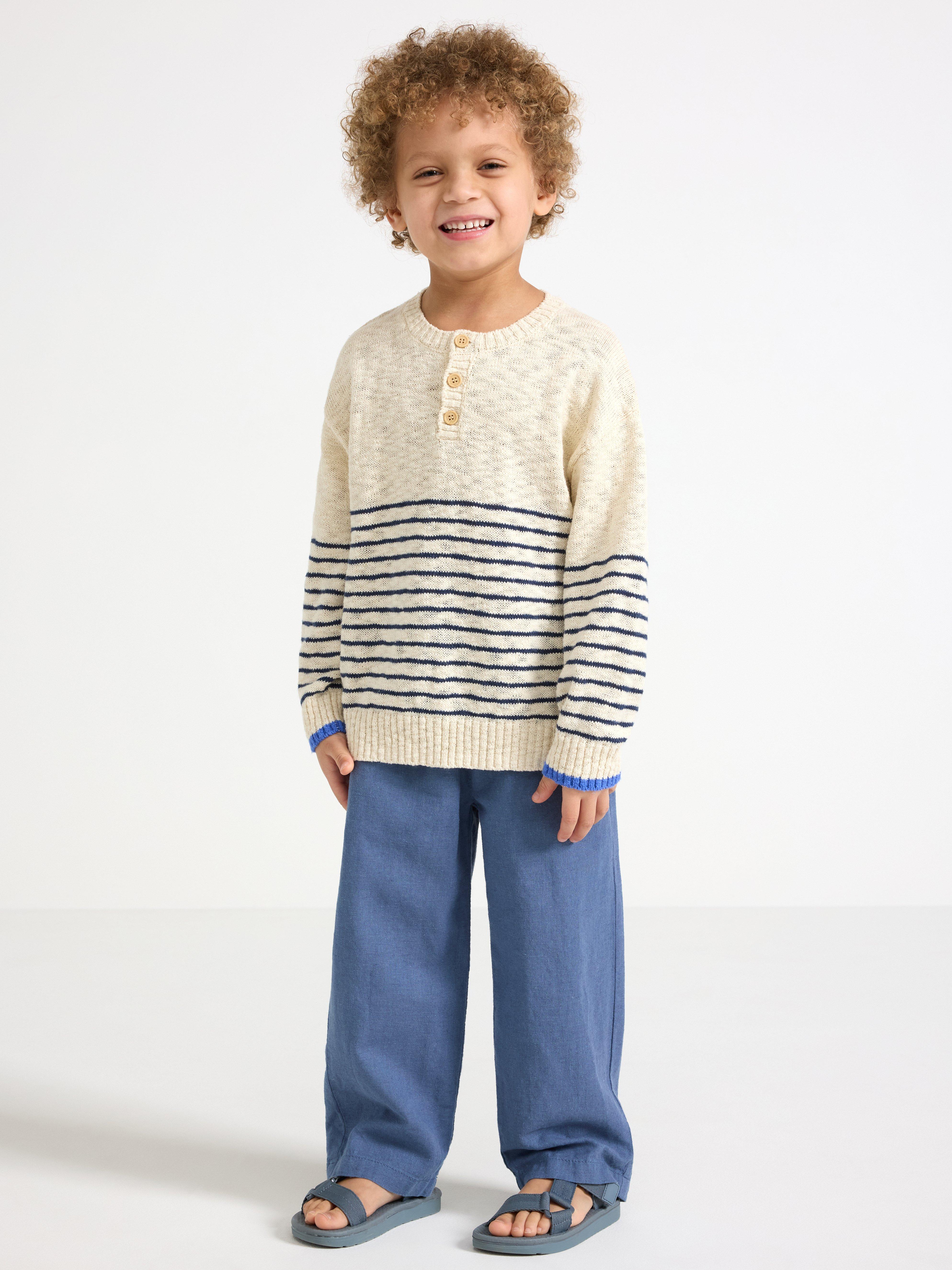 Strikket genser Lys beige