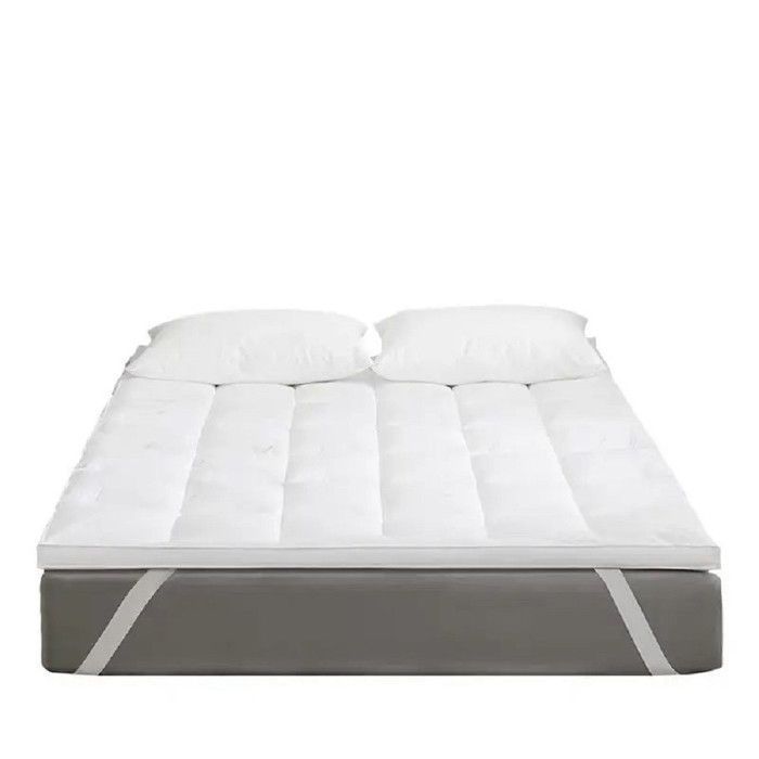 ALPES BLANC - Surmatelas Moelleux 5 cm - 140x190 cm – Confort Supérieur, Enveloppe Percale de Coton Douce, Respirante et Durable