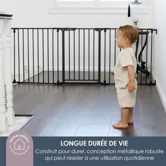 Child safety gate - Discovery 3 - DREAMBABY - 74.5 cm to 1.95 m - White