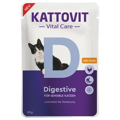 Kattovit Vital Care Digestive Pouches z kurczakiem
