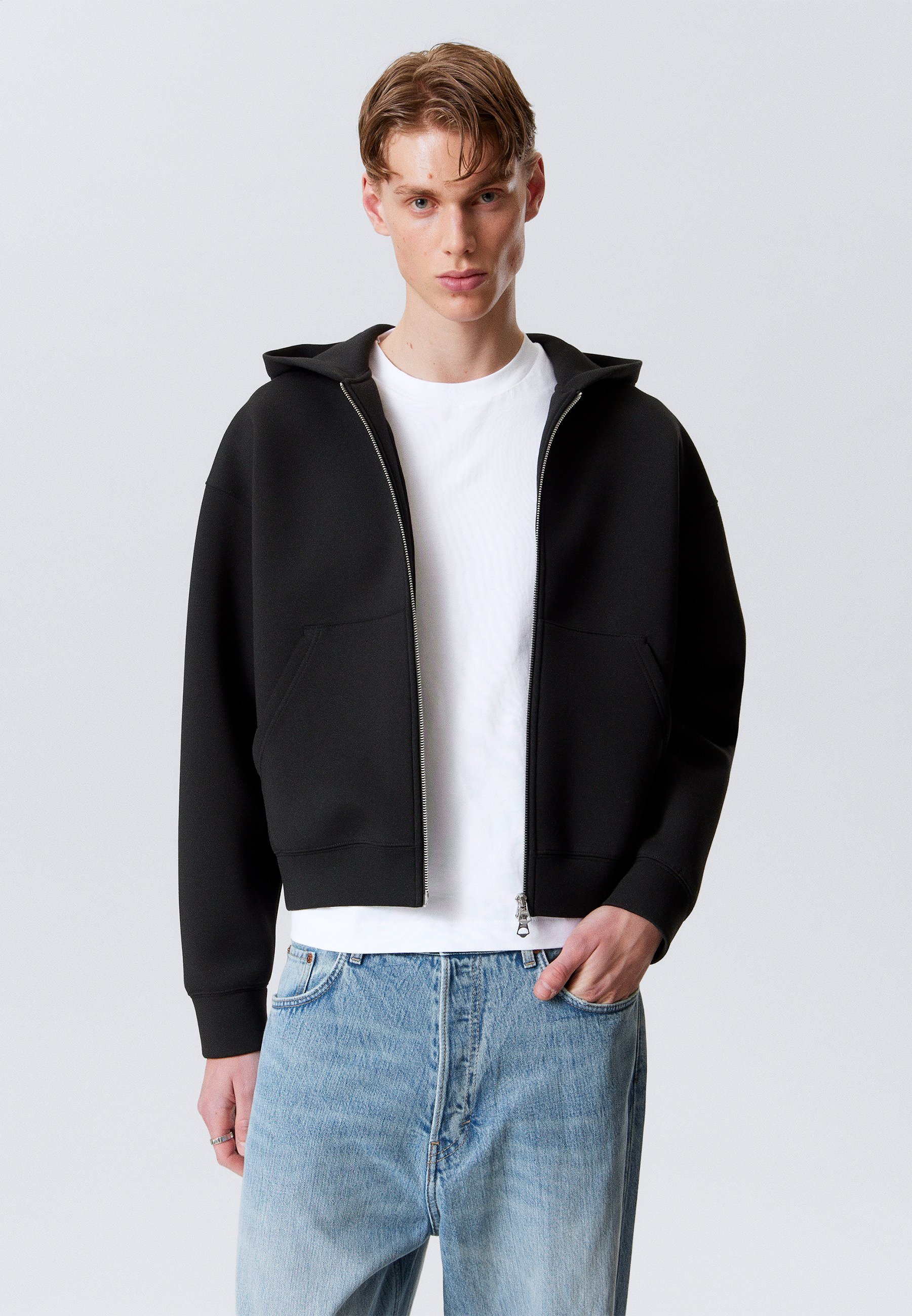 Sweat-shirt zippé SIMON SCUBA ZIP - noir foncé