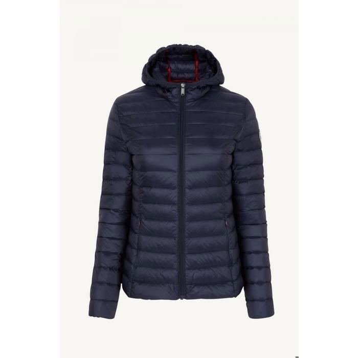 Chaqueta de plumas azul marino para mujer JOTT CLOE con capucha