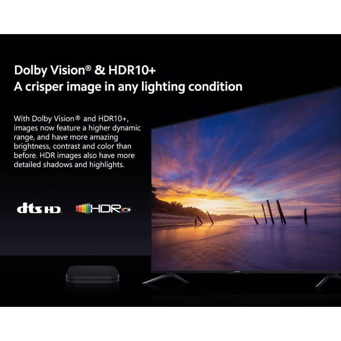 TV Box - Xiaomi Mi TV Box S 2nd Gen, 2GB RAM 8GB ROM, 4K Ultra HD Dolby Vision & Atmos, Black