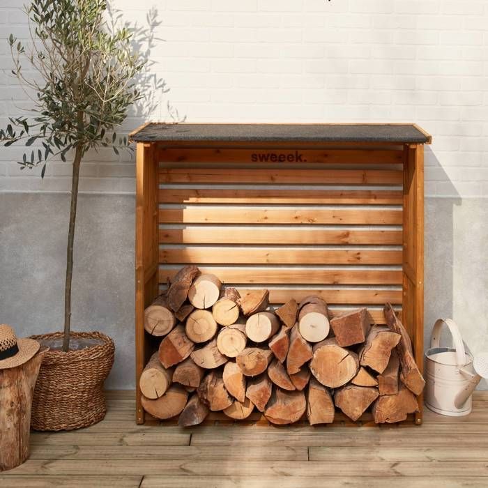 Riparo in legno di abete da 120 cm, legno di ciliegio