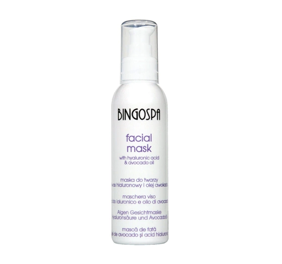 BingoSpa maska do twarzy z Kwasem Hialuronowym i Olejem Awokado 150 g