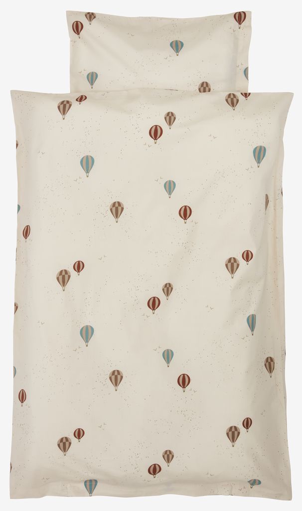 LERKE zeltains bērnu gultas veļas komplekts LERKE percale 65x80 nature