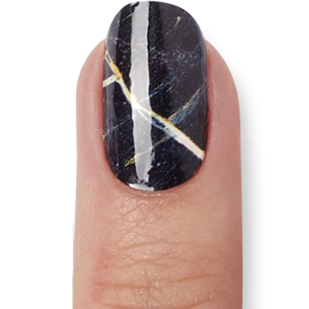 Miss Sophie nagų dizaino nagų lakas „Midnight Marble“ – 24 vnt.