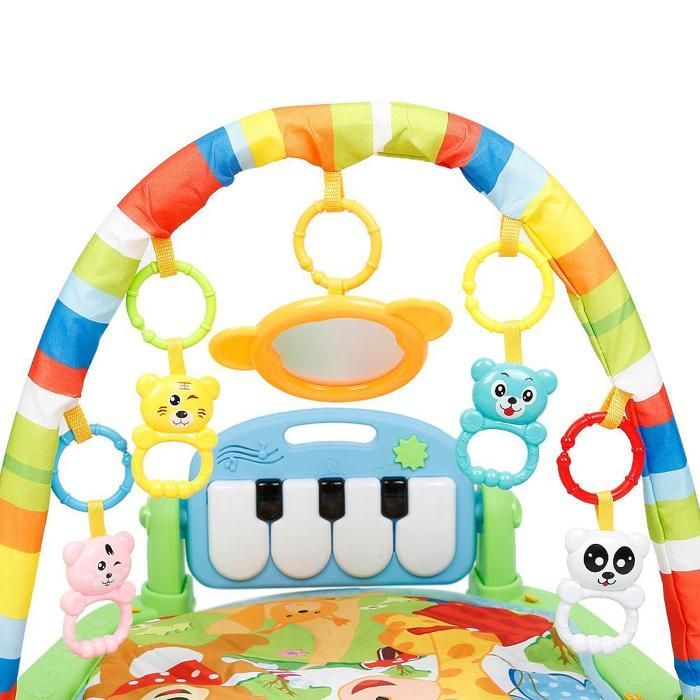 Alfombra de juegos para bebés MIPAN - Área para bebés - Alfombra de juegos para bebés con música y luces - 80×48×41cm - Verde
