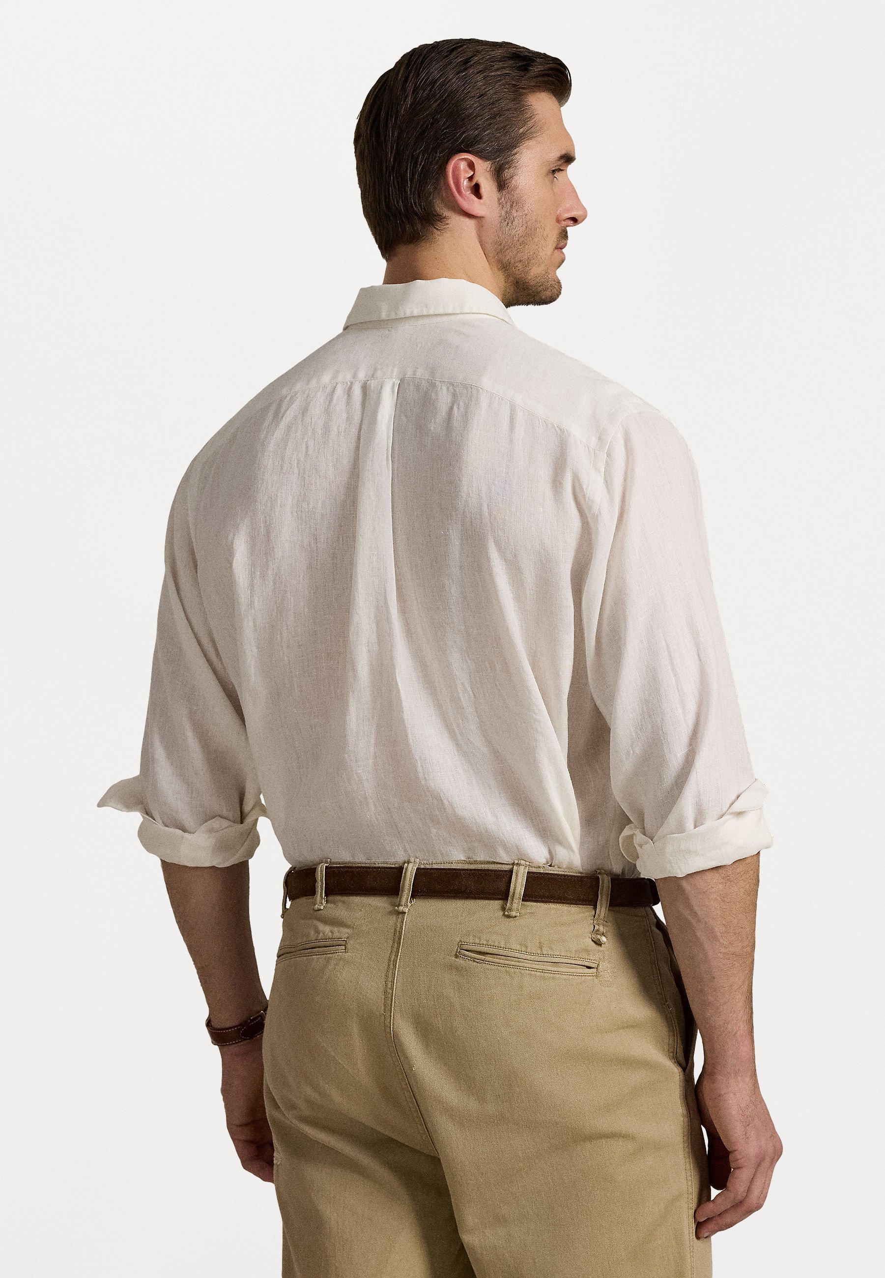 Chemise en lin grande taille Polo Ralph Lauren - Blanc délavé