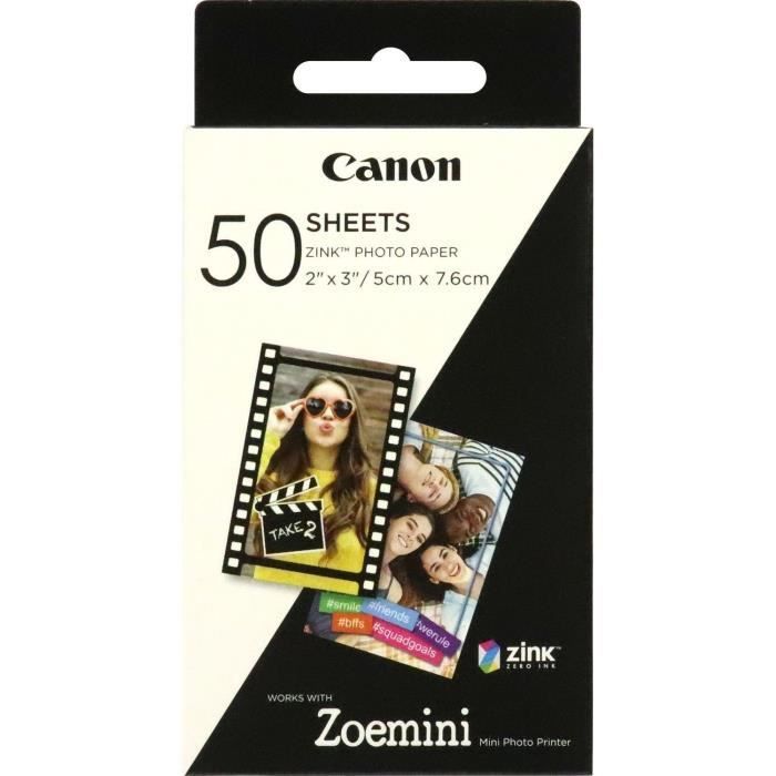 Confezione da 50 fogli di carta fotografica Canon ZINK per Zoemini.