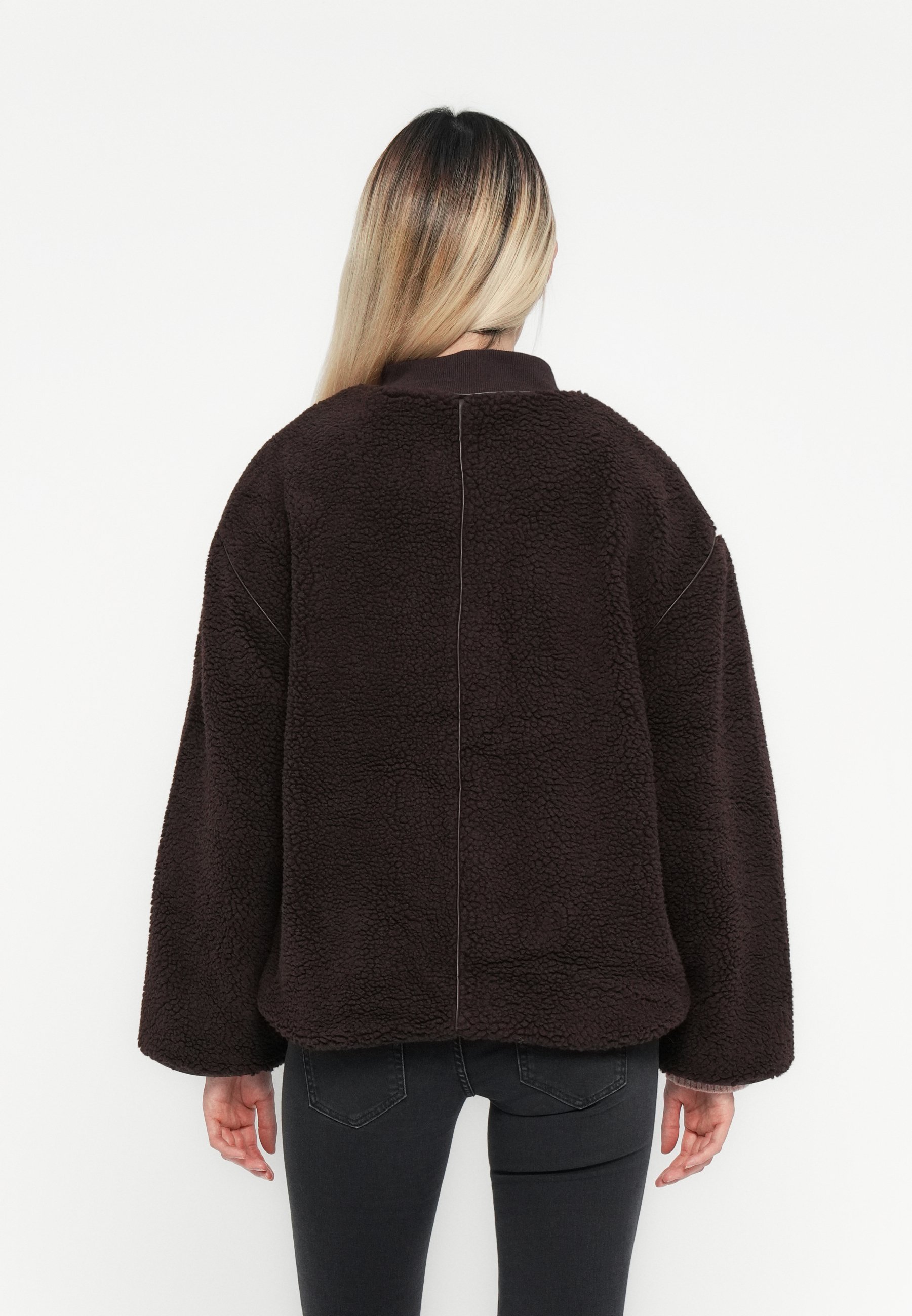 Vero Moda VMCINDY TEDDY JACKET - Ľahká bunda - chocolate martini