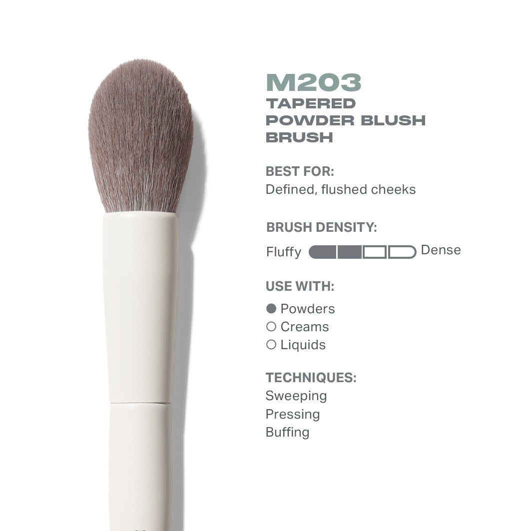 Morphe Rouge Brush M203, konusveida, pūdera vaigu sārtuma ota – 1 gab.