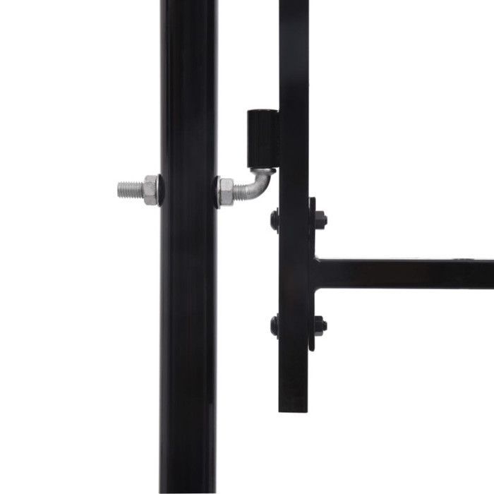 Puerta doble - VIDAXL - 300 x 150 cm - Acero negro - Diseño alto en forma de lanza - 3 llaves incluidas