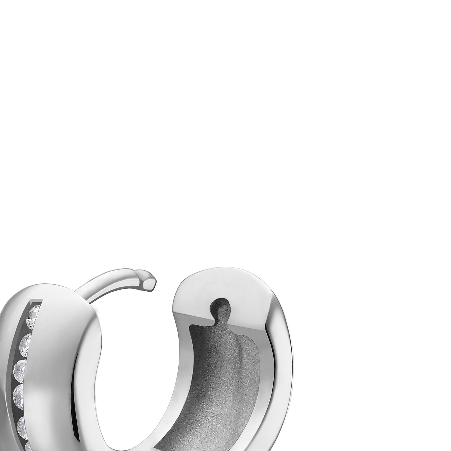 Heideman Boucles d'oreilles Lines couleur argentée polie
