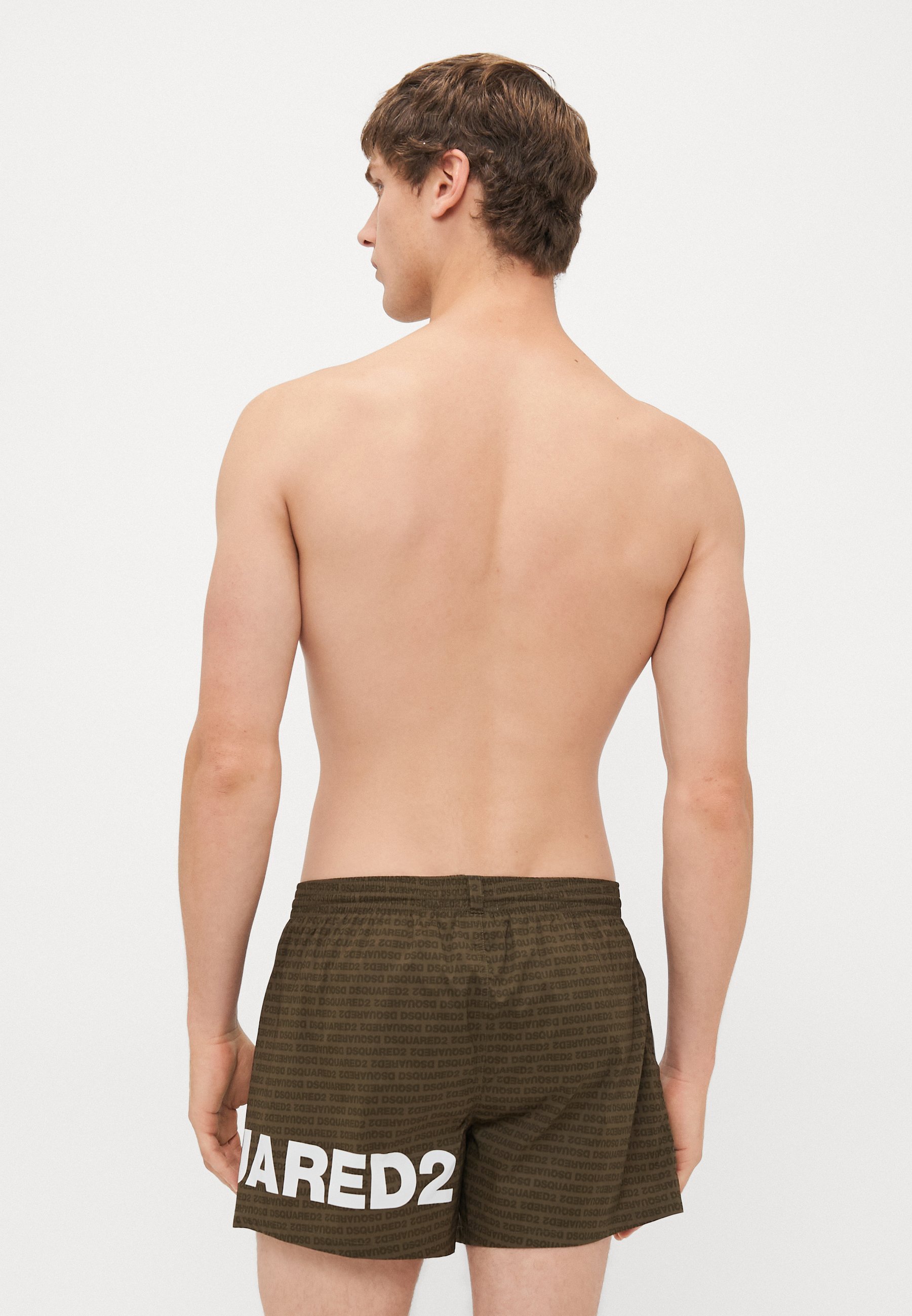 Dsquared2 NEOCLASSIC LOGO MIDI - Pantaloncini da bagno - verde/bianco