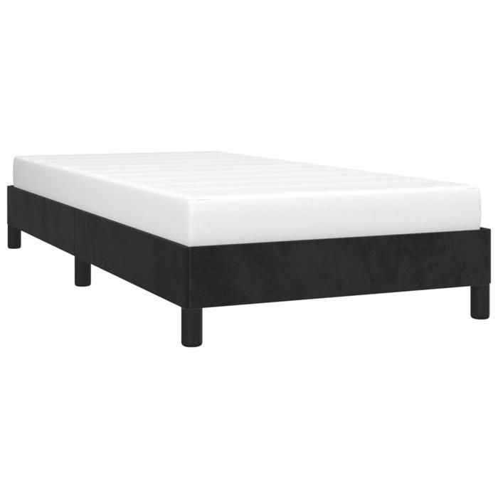 Zomer 2026@Eenpersoonsbedframe - Lattenbodem - voor volwassenen - zonder matras - zwart 90x190cm fluweel, 5616